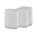NETGEAR Orbi Mesh WiFi 6 System (RBK763S), Mesh Router & 2 Extenders, Cover Every Room, Up To 6,000 Sq Ft, Improve WiFi Speeds up to 5.4 Gbps & 75 devices, Simple App Set Up