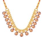 Joyalukkas 22K (916) Purity BIS Hallmarkefd Lightweight Necklace For Women (Red With Flower)