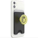 PopSockets PopWallet - Sleek, Removable Card Holder for Smartphones - (Smiley Face)