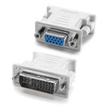 ETZIN DVI to VGA Adapter, DVI-I 24+5 to VGA Male to Female Converter Connector for Computer, Laptop, PC Host, Display Screen, Monitor and Projector NOT Bi-Directional (DVI to VGA Adapter)