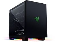 Razer Tomahawk Mini-ITX Gaming Case: Dual-Sided Tempered Glass Swivel Doors, Ventilated Top Panel, Chroma RGB Underglow Lighting, Built-in Cable Management, Classic Black-RC21-01400100-R3M1