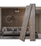 3D Fluted Sound Absorbing Decorative Soundproof Panels | Acoustic Wood SLAT Wall Panels | Interior Design for Walls and Ceilings | 94.48 * 23.62in | 2PCS Coverage | Natural Walnut…