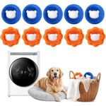 10 Pack pet hair remover washing machine, pet hair remover for laundry Reusable Lint Catcher, pet hair catcher for washing machine Soft Sponge Balls for Bedding Clothes