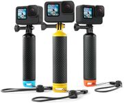 Sametop Floating Hand Grip Waterproof Handle Floaty Handler Compatible with GoPro Hero 13, 12, 11, 10, 9, 8, 7, 6, 5, 4, Session, 3+, 3, 2, 1, Hero(2018), Fusion, Max, DJI Osmo Action Cameras (Yellow)