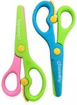 Channie's Safety Scissors for Small Hands (Ages 3-5) - Kid-Safe Plastic Training Scissors for Preschoolers, Child Hand-Eye Coordination Development, Kids Scissors, Toddler Safety Scissors (2 pack)