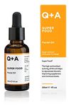 Q+A Super Food Facial Oil, Complexion-Boosting Blend with Vitamins A, C, E, & F, Antioxidant-Rich Berries & Jojoba Seed Oil, 100% Natural Ingredients for Radiant Skin, 30ml/1fl.oz