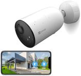 EZVIZ Wireless Security Camera, Outdoor Battery/Solar Powered WiFi Camera, 1080P, 15M Color Night Vision, AI Human Detection, Waterproof, 256G SD/Cloud Storage, Works with Alexa, Google Assistant CB3