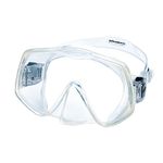 ATOMIC Aquatics Frameless 2 Scuba Diving Mask with Compact Travel Case | Durable Ultra-Clear Swimming Mask for Snorkeling & Scuba Diving, Medium, Clear