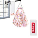 VParents Preemie Baby Swing Cradle with Mosquito Net Spring and Metal Window Cradle Hanger (Orange)