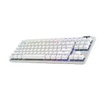 Logitech G PRO X TKL Lightspeed Wireless Gaming Keyboard, Ultra-Portable Tenkeyless Design, LIGHTSYNC RGB, PBT keycaps, Tactile Switches (GX Brown) - White