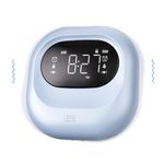 Mesqool Alarm Clock for Heavy Sleeper, Battery Powered Vibrating Clock under Pillow, Rechargeable Clock with Adjustable Vibration and Volume, Bed Shaker Alarm Clock for Home and Travel