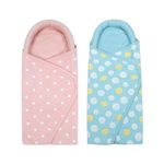 TIDY SLEEP Baby Pod Swaddle Wrap for Newborn, Snuggle Pod with U Shape Ring Head Protection Support | Baby Snuggle Pod Swaddle Wrapper | Pack of 2 (Pink Blue)