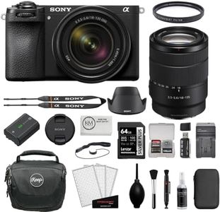 Sony a6700 Mirrorless Camera with 18-135mm Lens Bundle with UV Filter + 64GB Memory Card + Photo Starter Kit + Battery Charger + Camera Case (6 Items)