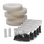 Pisces 5 Pack Refill Service Kit Compatible with biOrb Aquariums and Tanks - Filter Media & Airstone