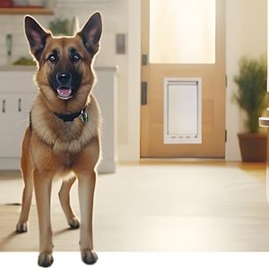 Ideal Pet Products Designer Series Plastic Pet Door with Telescoping Frame, Super Large, 15" x 20" Flap Size