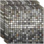 WEIMEISC 5 Sheets Peel and Stick Backsplash Tile for Kitchen, Self-Adhesive Mosaic Tile, Stick on Bathroom Vanities，Fireplace Décor, Laundry Table(12" X 12") (Gray pain2, 10)