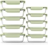 ZRRHOO 10 Pack Glass Food Storage C