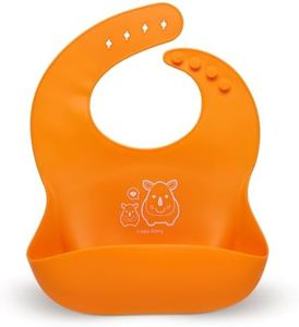a baby cherry - Baby Bibs | Bib For Baby | Comfortable Soft, Durable, Easy Wipe, Waterproof, Adjustable Neckline Buttons | Silicone Bib for Feeding Infants and Toddlers (6M to 5Y) Set of 1