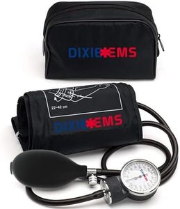 Dixie EMS Deluxe Aneroid Sphygmomanometer Blood Pressure D-Ring Cuff - Black