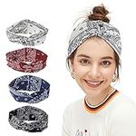 Sweatbands Workout Headbands for Women Men Non Slip Athletic Stretchy Forehead Hairband Lightweight Soft Head Wrap for Yoga Running Dancing Cycling