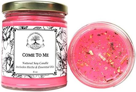 Come to Me 9 oz Soy Herbal Spell Candle | Love, Commitment, Seduction Rituals | Magick, Wiccan, Pagan, Hoodoo