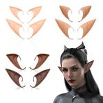 6 Pairs Elf Ears, Cosplay Fairy Pixie Elf Ears, 3 Colors Cosplay Elven Ears Party Dress Up Costume Masquerade Accessories