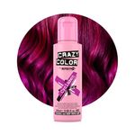 Crazy Color Vibrant Cyclamen Semi-Permanent Hair Dye. Highly Pigmented Cerise Conditioning & Oil Nourishing Vegan Formula | No Bleach or Ammonia | 100ml