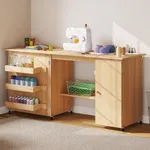 DWVO Large Folding Sewing Table wit