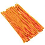 Pack of 25/50/100/250/500 30cm Pipe Cleaners for Arts & Crafts [Orange, Pack of 25]