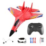 RC Plane Remote Control Glider Airplanes,2.4GHZ RC Airplane,Remote Control Aircraft with Automatic Balance for Adult Kids Beginner(Red)