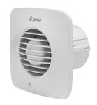 Xpelair Simply Silent DX100BS 4 Inch/100mm Simply Silent Bathroom Extractor Fan,Wall,Ceiling and Window fitting,Adjustable Twin Speed,Ghost Air Movement Technology for Quiet Running, Square,White