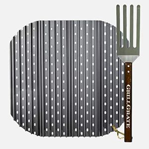 GrillGrate Grill Grate for XL Big Green Egg | Hard Anodized Aluminum | Weber Grill Accessory | Premium Charcoal Grill Accessory | 26.75” Grill Grate Panels for Weber Kettle and Summit Charcoal Grills