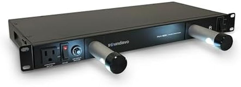 Soundavo PMX-800 Rack-mount 1U Power Conditioner/Surge Protection - Noise Filtering with 2 Front-panel Pull-out LED Lights (No Sequencer Function)