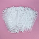 YAMXIN 1000pcs Small Zip Ties White, 4.72inch/120mm, Self-Locking Nylon Plastic Clear Cable Ties, Mini Zip Ties for Wires Cord Cable Management Organizer at Home Office