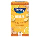 Tetley Lemon & Ginger Tea Bags - Pack of 25