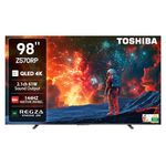 Toshiba 248 cm (98 Inches) 4K Ultra HD Smart QLED TV | Dolby Vision Atmos, HDR10+ | 144 Hz Panel | 2.1 CH 61W Speaker with Sub Woofer | REGZA Engine ZRi | Voice Control | VIDAA OS | 98Z570RP (Black)