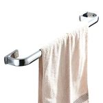 Flybath Towel Rail Bar Single Layer Brass Holder Wall Mounted 57 cm / 22.44 inches, Polished Chrome