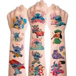 Kids Tattoos,8 sheets Stitch Tattoos,Cartoon Stitch Tattoos for Kids,Cute Lilo & Stitch Children Temporary Tattoos Stickers for Boys Girls Party Bag Fillers Birthday Favors Reward Gifts Body Makeup