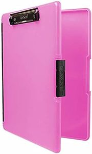 Dexas Slimcase 2 Storage Clipboard with Side Opening, Neon Pink