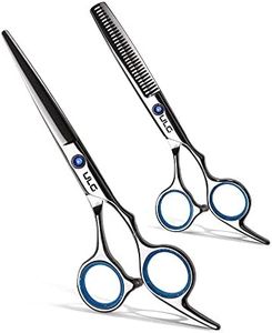 Hair Cutting Scissors Thinning Shears Kit ULG Professional Barber Hairdressing Texturizing Salon Razor Edge Scissor Japanese Stainless Steel 6.5 inch