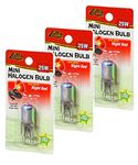 Zilla Mini Halogen Lamp Reptile Bulb, 25-watt, Night Red (3 Pack)