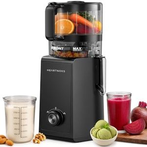 Heartnoks Juicer Machines, 3-in-1 Cold Press Juicer, 6.5'' Wide Feed Chute