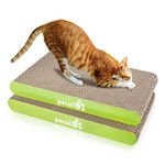 pecute Cat Scratcher Cat Scratching Boards 2 Pack, Kitty Scratching Pads Small Medium Cat Lounger Catnip Included