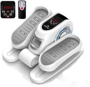 Dolphy Automatic Under Desk Elliptical Machine, Ellipse Leg Exerciser with Remote Control & 12 Adjustable Speeds, Portable Electric Seated Pedal Exerciser, Quiet Elliptical Training Machine (White)
