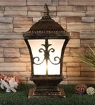 ZOREZA - Gate Light for Home Gate Outdoor Gate Pillar Lights Waterproof - Main Gate Lamps for Home, Compound Wall Lights, Outdoor Garden Lamp, Elevation Lights for Home (2, Craftsman Lantern)