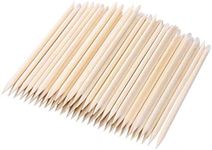 300 Count Orange Wood Stick 4.5 inch Cuticle Pusher Remover Orangewood Cuticle Sticks Nail Art Manicure Pedicure Sticks Orange Sticks for Nails