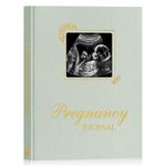 Lanpn My Pregnancy Journal Memory Book for First Time Mom, 156 Page Pregnant Announcement Must Have Planner, Pregnancy Tracking Diary Mom to Be Scrapbook Keepsake Gift for Expecting Parent Sage Green
