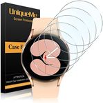 [5 Pack]UniqueMe Designed for Samsung Galaxy Watch 4/5/6 40mm Screen Protector Tempered Glass, [Anti-Bubble] HD Clear Anti-Scratch Screen Protector for Smartwatch