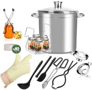 GraceKit Canning Supplies Starter kit Canning Pot with Rack and Lid Stainless Steel Stock Pots Home Canning Tool Kit Canning Supplies Starter Kit Beginners Tools Set Canning Pot With Rack And Lid