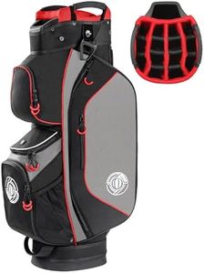Shopsource Golf Cart Bag, 15 Way Top Lightweight Golf Bag, Golf Club Cart Bags for Men Women with Full-Length Dividers, Dedicated Putter Well, Rain Cover